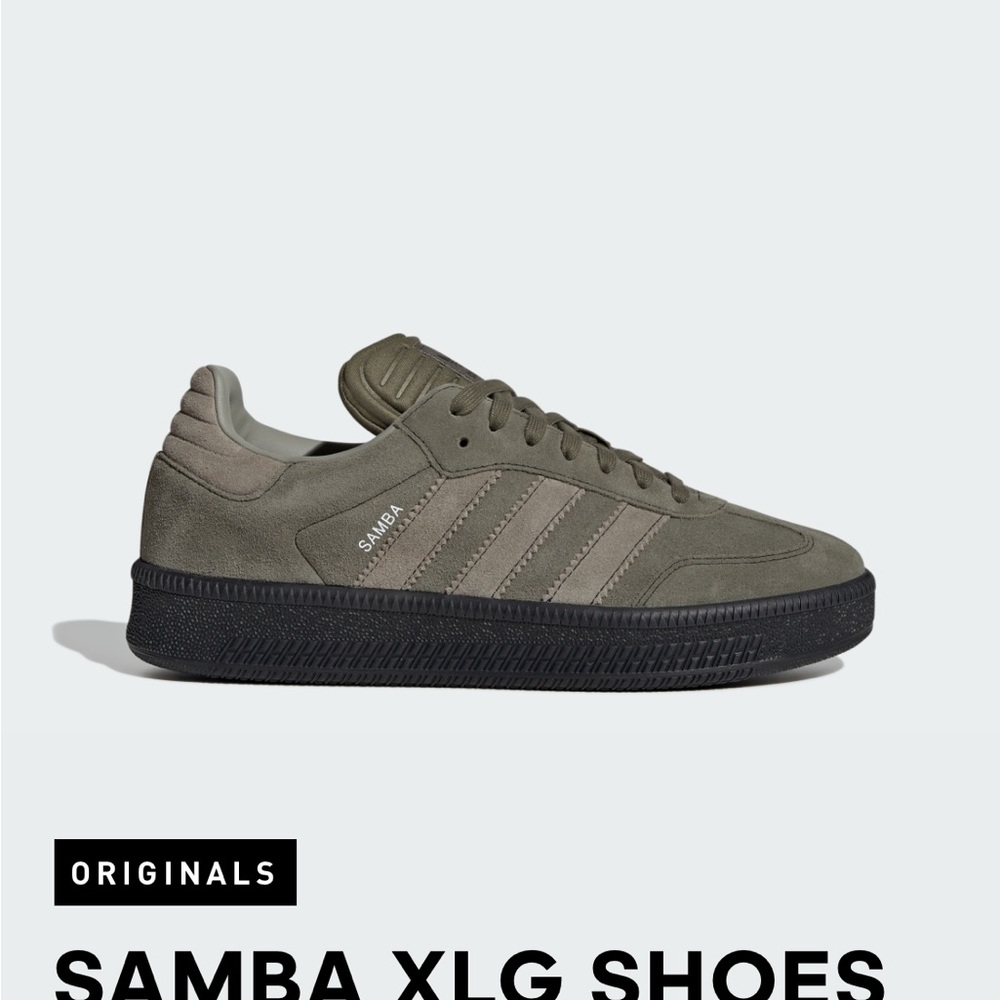 Adidas Samba XLG Olive Strata Silver Pebble ID3913 - size 8.5